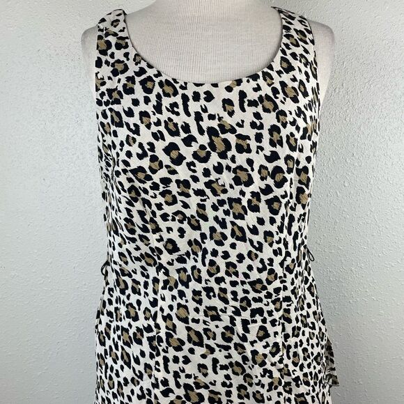 Sheri Martin Leopard Print Two-Piece Matching Outfit Size 10 EUC - Picture 2 of 13